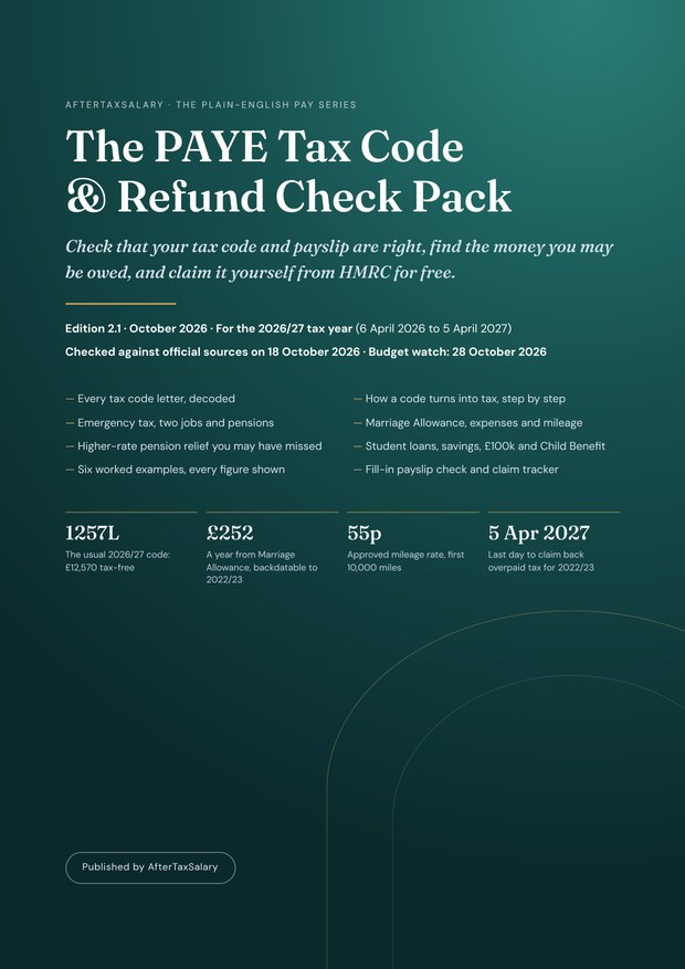 Cover of the PAYE Tax Code & Refund Check Pack