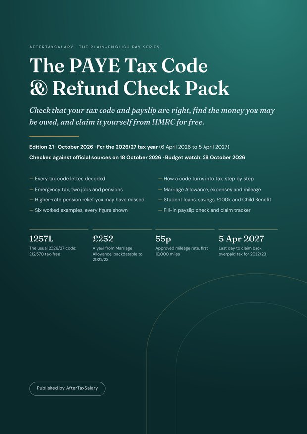 Cover page of the PAYE Tax Code & Refund Check Pack, Edition 2.1